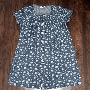Vintage Koret denim button down dress